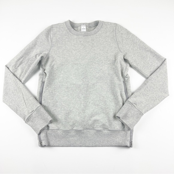 Ivivva Heather Gray Good Feels Side Zip Sweatshirt 12 - Picture 1 of 5